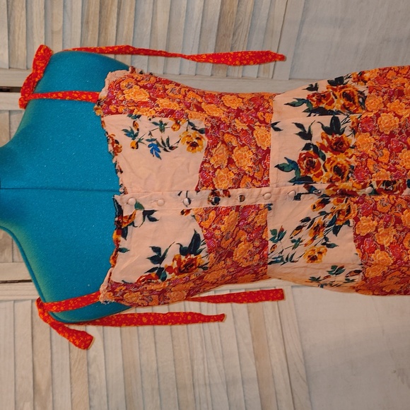 Free People Lover Boy Maxi Dress Pink Combo 10 Medium - Picture 5 of 9